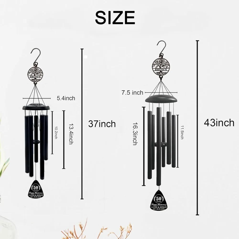 رنين الرياح المخصص للذكرى السنوية المقطوعة بالليزر للاحتفالات الزفاف من الخامس إلى الستين