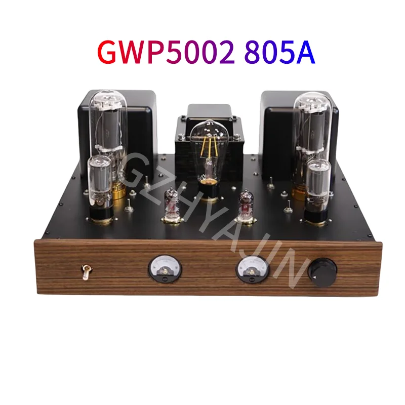 

NEW 805A 45W*2 Gallbladder Machine High Power Class A Single ended Electronic Tube Amp with VU Header Solid Wood Panel Iron Case