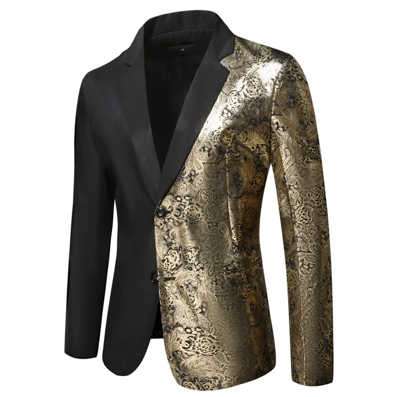 

Men's Embossed Casual Suit Jacket for Autumn and Winter, with A Unique Two Tone Design in European Sizes, Exuding Infinite Charm