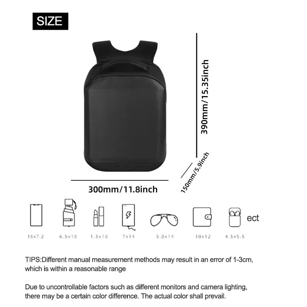 New Smart APP Control DIY Multilingual LED Backpack Portable Walking Billboard Outdoor Led DisplayScreen Bag Motorcycle Backpack