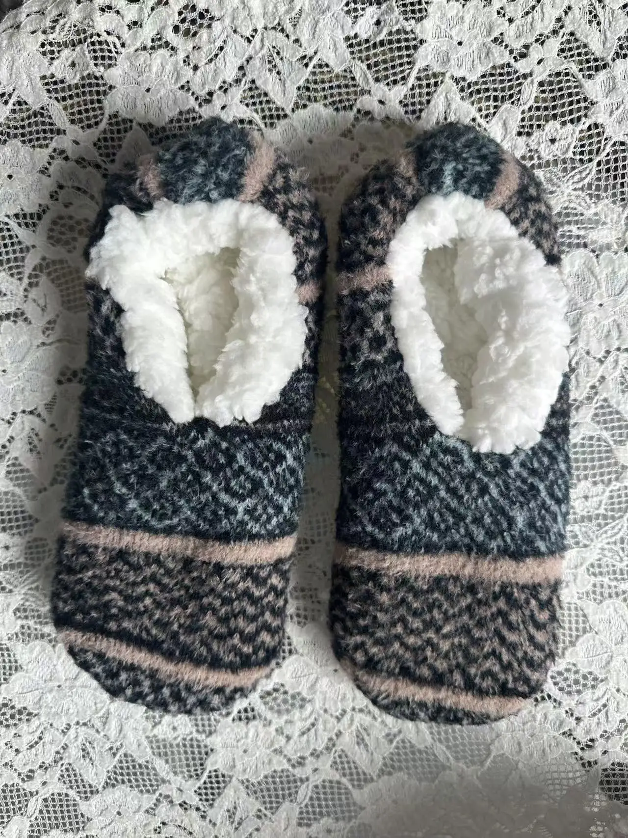 

1 пара женских толстых зимних теплых носков, нескользящие домашние напольные ковры, плюшевые носки, однотонные домашние тапочки из овечьей шерсти