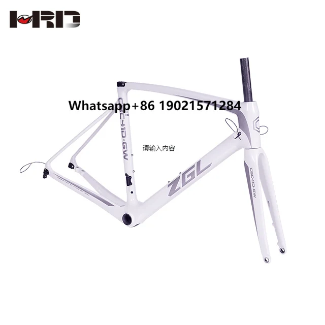 

Bicycle Accessories ZGL-CR41 Bike Frame V-Brake White 430/450/480/510/540/570/600(mm) Carbon Fiber Frame Road Bike Part Frame