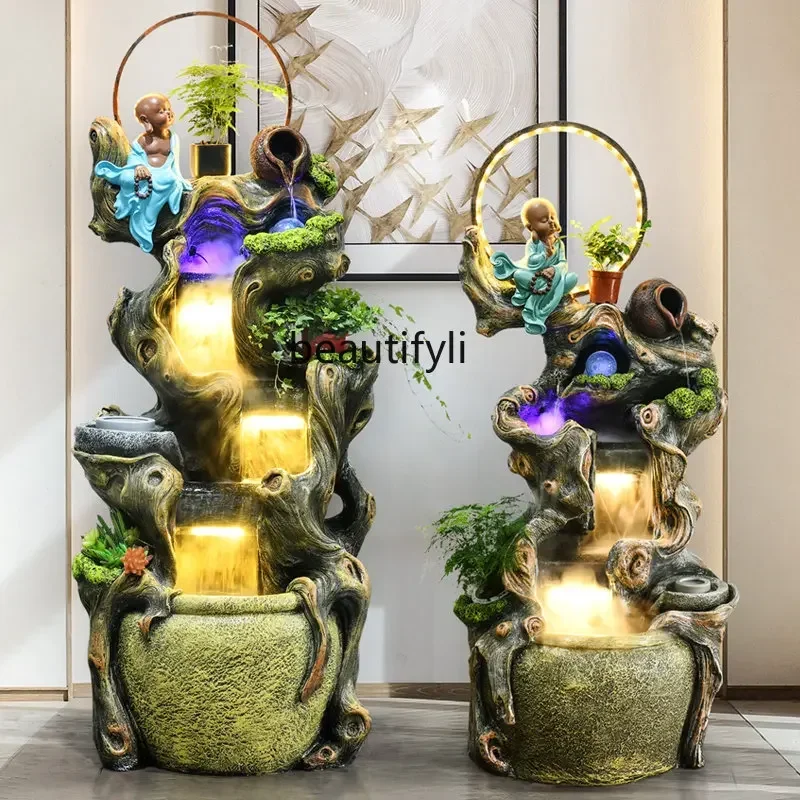 

lhyE1001 ss новый пасторальный резьба по корню дзен искусственная гора и фонтан аквариум пейзажное украшение домашние напольные украшения