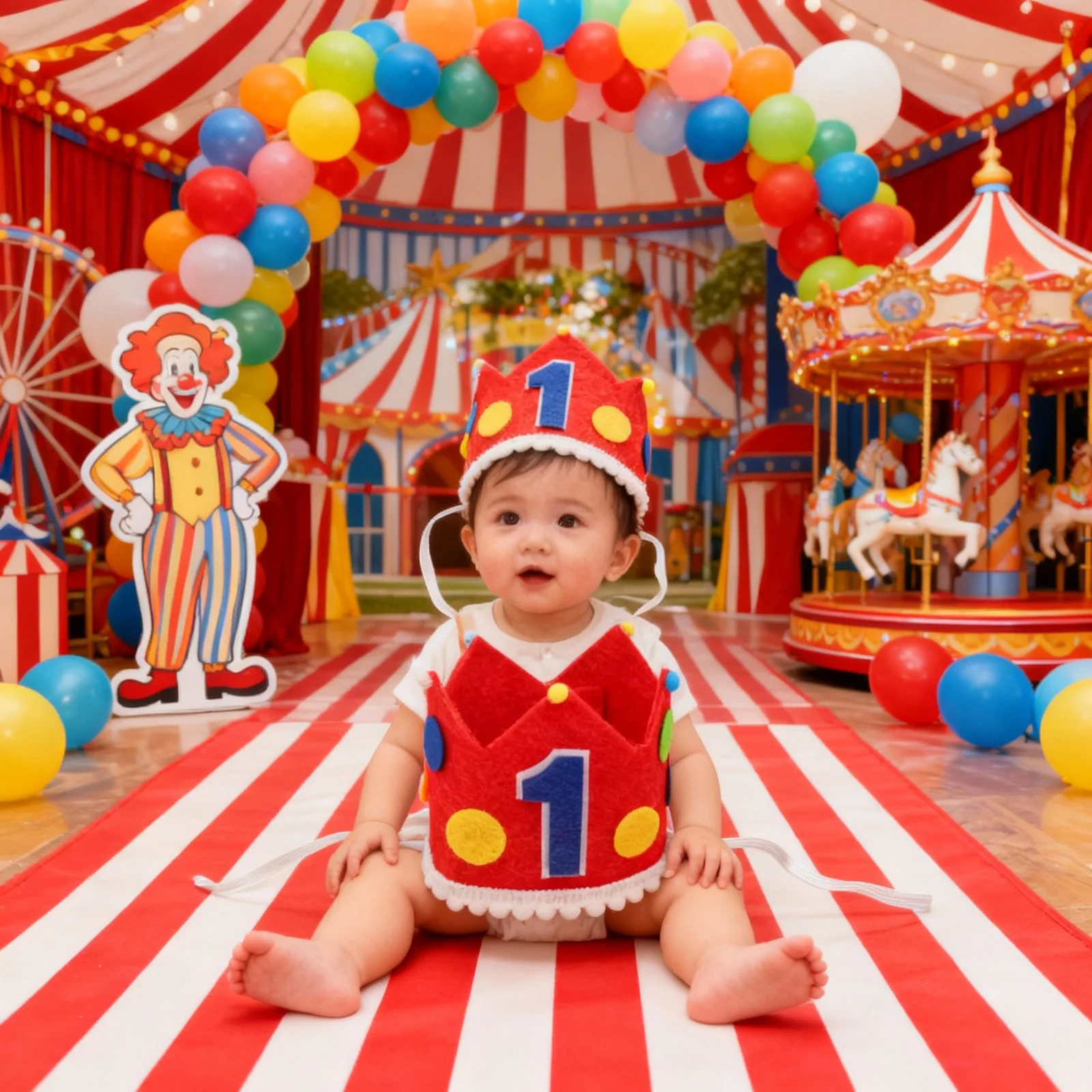 

Festive Circus Themed Party Hat Birthday Celebration Decor for Babies Toddlers Kids Infant Headwear Accessory Dance Event Use