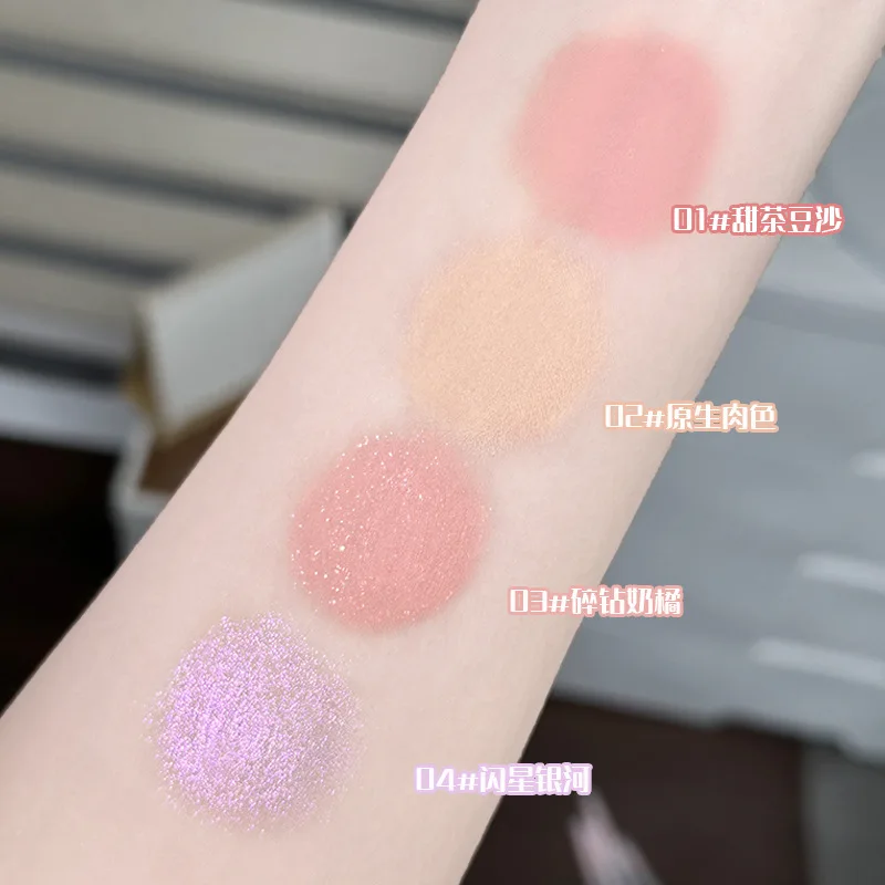 Penna per baco da seta sdraiata a doppia testa Penna gel per ombretto liscio rosa opaco Matita per ombretto glitter schiarente Cosmetico per trucco coreano