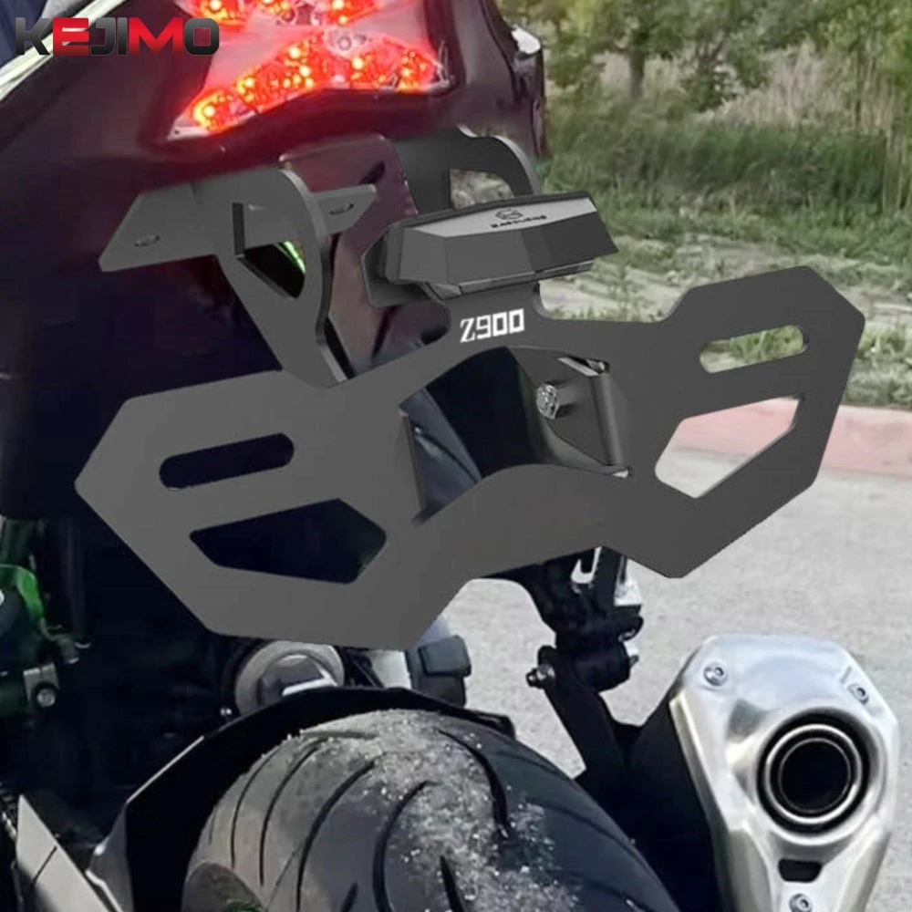 For Kawasaki Z 900 SE 2017-2024 License Plate Holder Z900 Z900SE 2018 2019 Motorcycle Tail Bracket LED Light Fender Eliminator