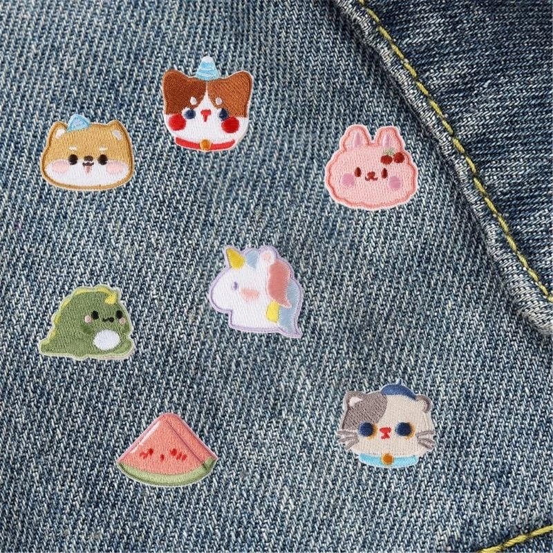 

Pack Of 12 Animal Embroidery Adhesive Patches Stickers Nonsewing For Kids Adult Y166