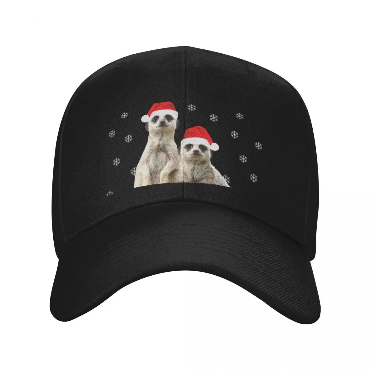 Merry Christmas Meerkats 7 Baseball Cap Gentleman Hat Hat Beach sun hat Baseball For Men Women's