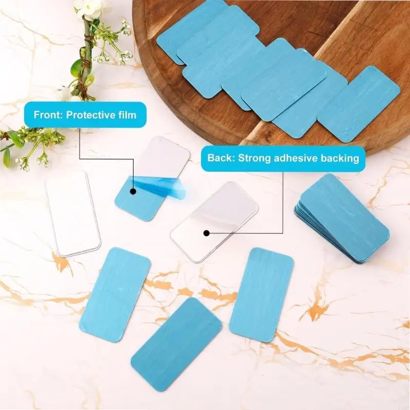 

E5BE 24PCS Металлические полоски Прямоугольные железные полоски с клеящими наклетными металлическими пластинами для магнитного