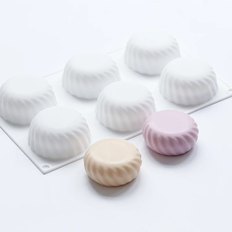 Round 6 Holes Gear Mousse Silicone Mold Handmade Soap Mold Bath Mold Sugarcraft Soap Making Supplies Chocolate Mold