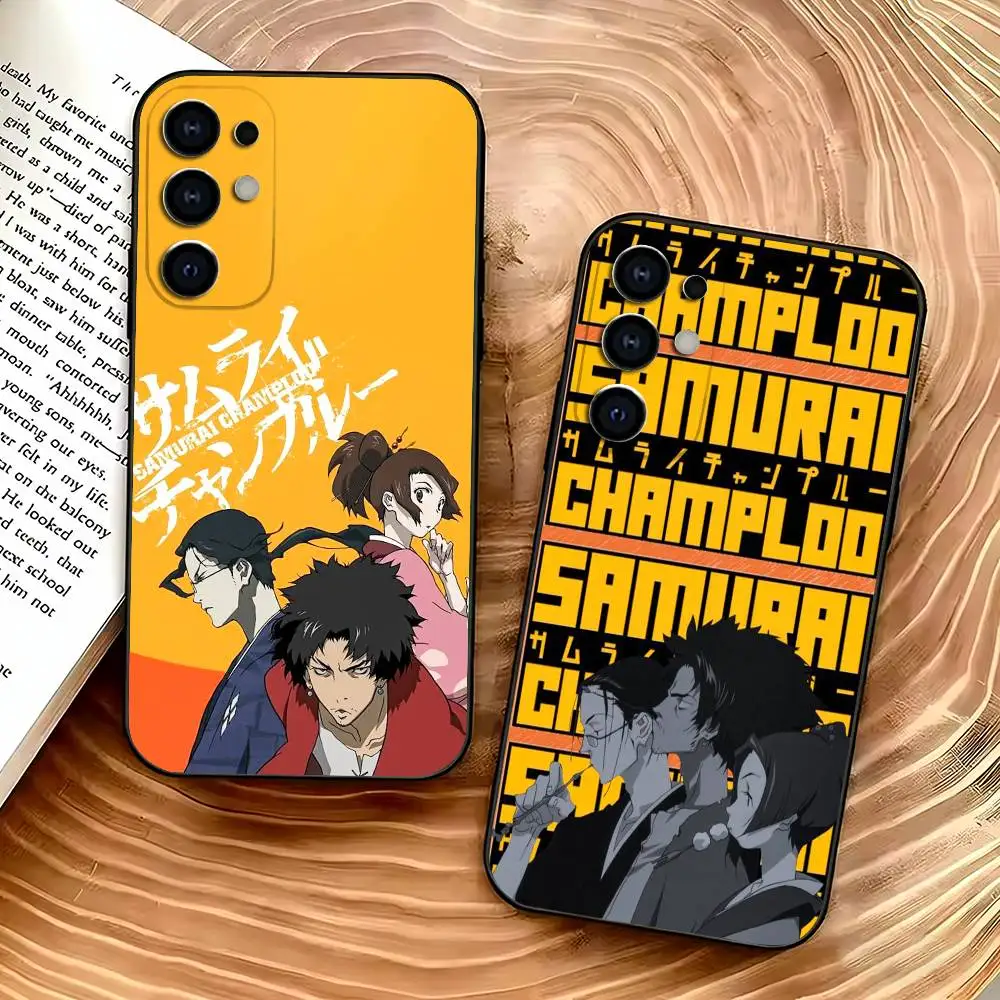 

Anime S-Samurai C-Champloo Phone Case For Samsung S25,S24,S21,S22,S23,S30,Ultra,S20,Plus,Soft Silicone Black Cover