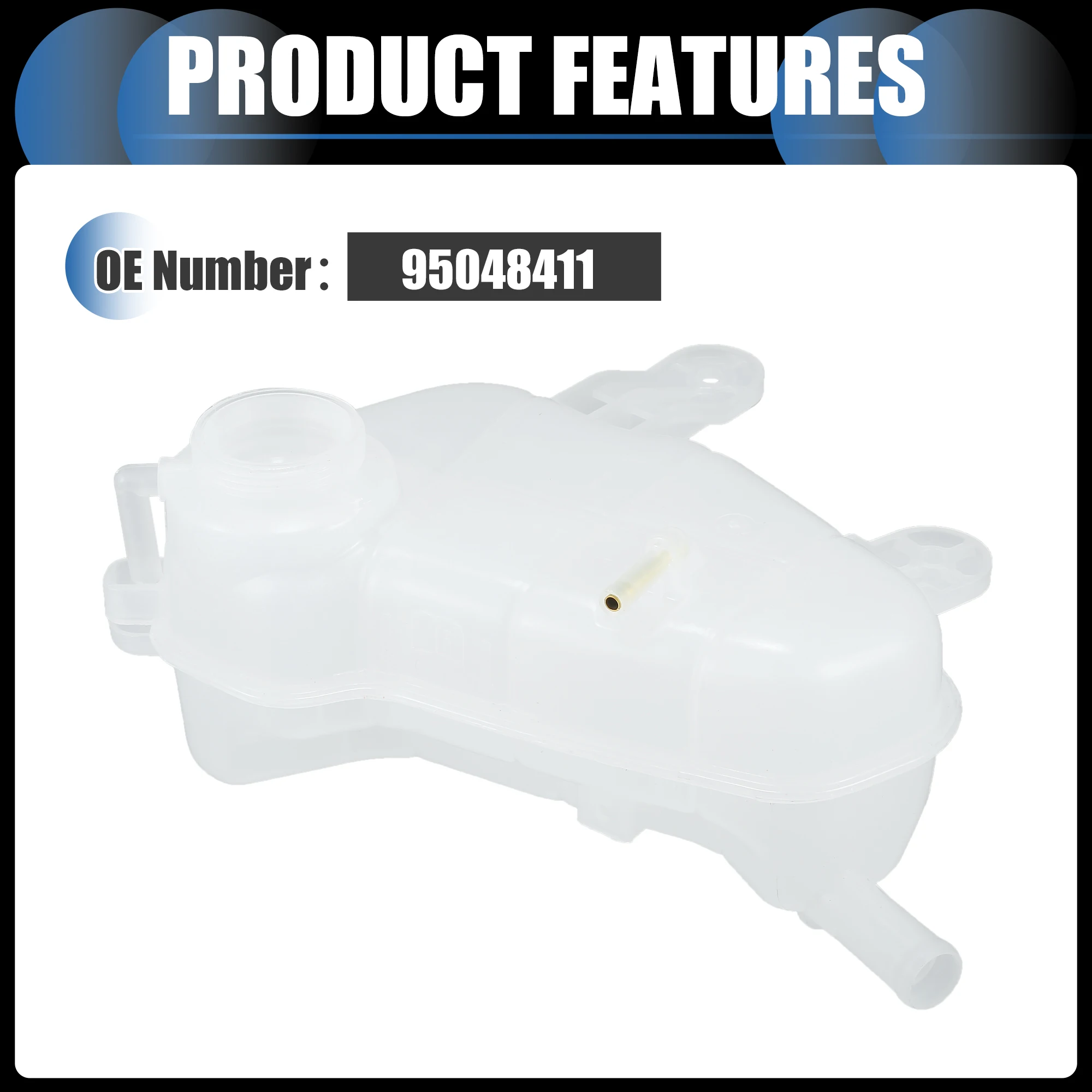 

UXCELL Расширительный бачок для резервуара охлаждающей жидкости, расширение охлаждающей жидкости двигателя No 95048411 для Chevrolet Sonic 2012-2019, белый, 1 шт.