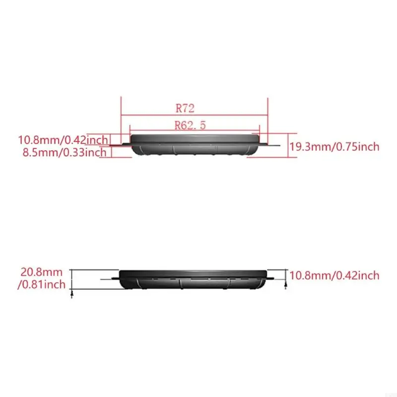 D5BB 6.5in/8in ลำโพงซับวูฟเฟอร์ไดอะแฟรมวูฟเฟอร์หม้อน้ำ Bass Passive ลำโพงสำหรับผู้ที่ชื่นชอบดนตรี