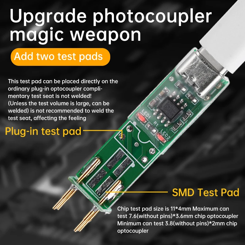 Optocoupler Tester Optocoupler Test Detection Tool Micro-B/Type-C Optocoupler Online Test Module Optocoupler Electronic Tool