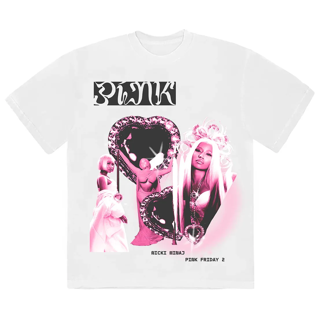 Pink Friday 2 Nicki Minaj Tour For Fan White T shirt GC1233