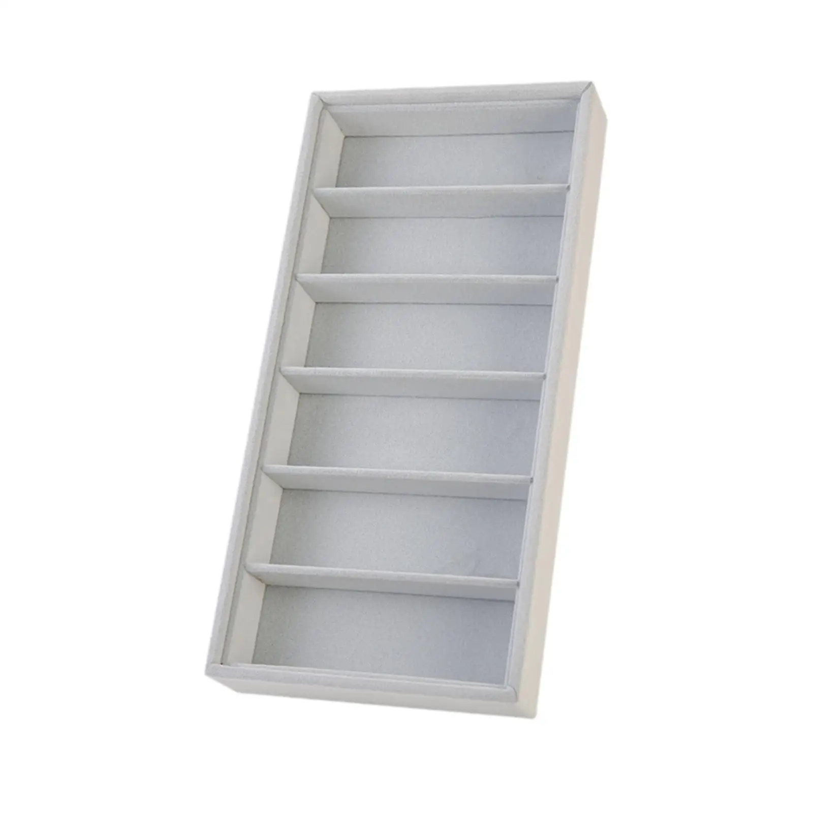 Glasses Display Tray 6 Compartments for Men Women Sunglass Show Tray Sunglasses Organizer Box for Bedroom Desktop Home Travel