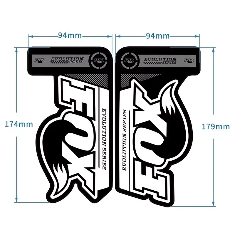 EVOLUTION Mountain Bike Fork Stickers MTB Speed Down Latest Front Fork Decals Bicycle Waterproof Stickers Decoration
