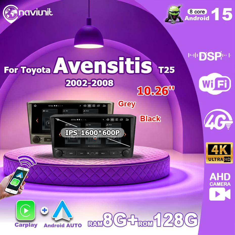 Brezžični CarPlay avtoradio za Toyota Avensis