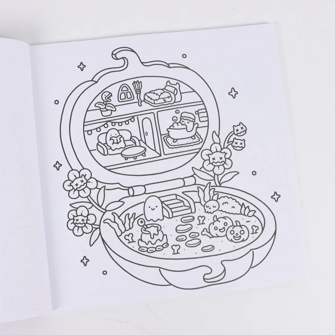 Spooky Fuzzy: كتاب تلوين لطيف ومخيف للبالغين والمراهقين للاسترخاء