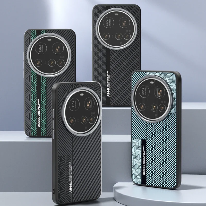 

Wireless Charging Carbon Fiber Texture Phone Case For Xiaomi 15 Ultra Mi 15 Pro Magnetic Ecology Drop Test Metal Lens Grip Cover
