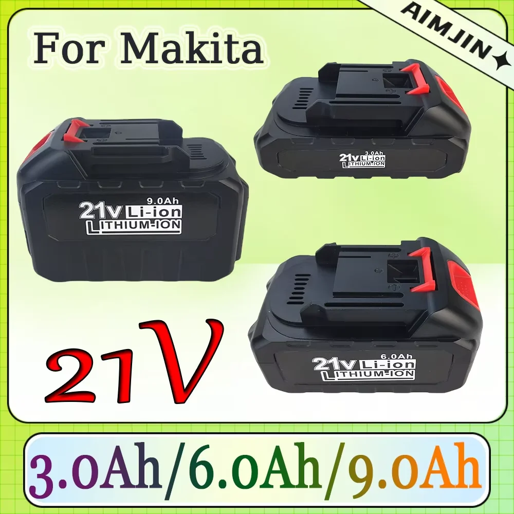 

21V 3000/6000/9000mAh Rechargeable Power tool Battery Lithium-ion Suitable for Makita Cordless Electric Wrench Car impact wrench