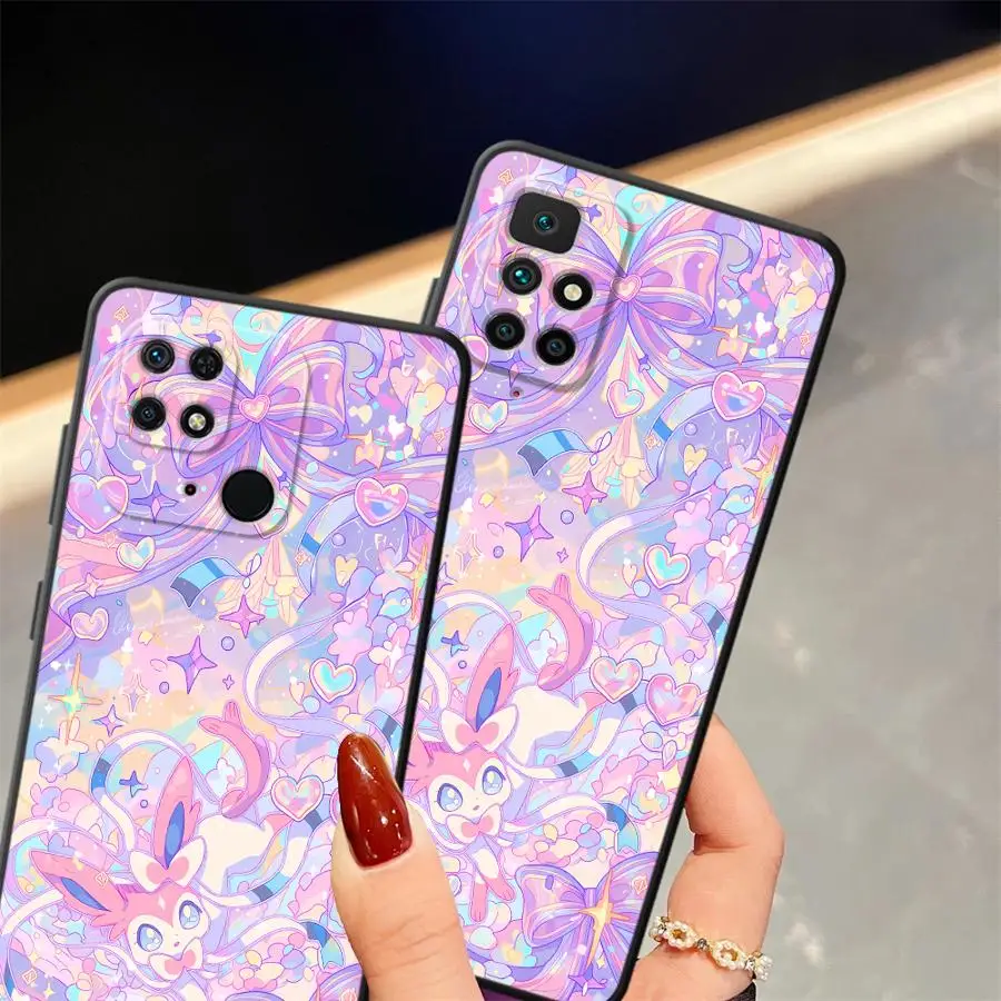 P-PokemonS Cartoon Sylveon Phone Case for Xiaomi Mi 15T 10T 11T 12T Pro 13 11 12 Lite 14T Pro Soft Cover view 3