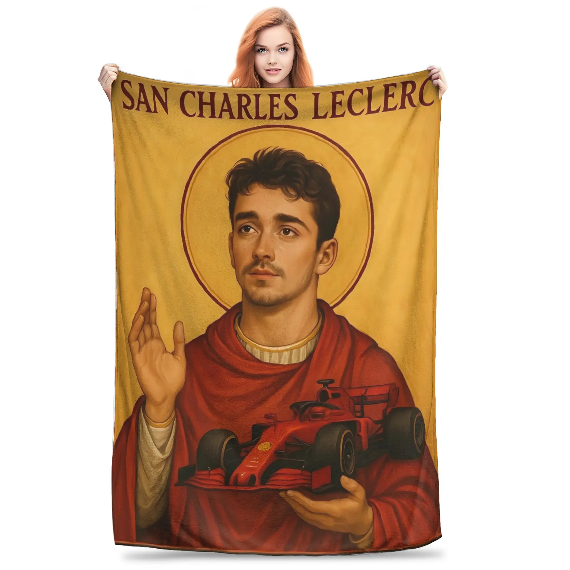 Charles Leclerc Saint Plush Blankets Girls Boys  Flannel Throw Blanket For Bedroom Warm Custom Quality Bedspread