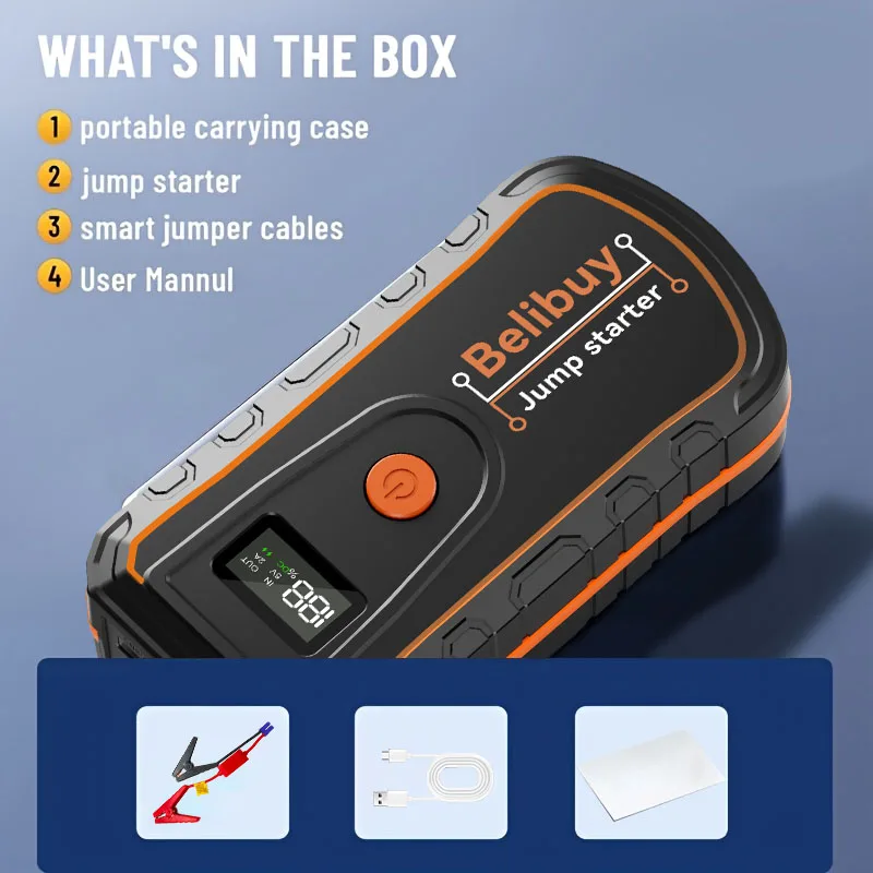 

Peak 4000A Портативный многофункциональный аварийный усилитель Автомобильное аварийное зарядное устройство 12 В Стартер двигателя автомобиля