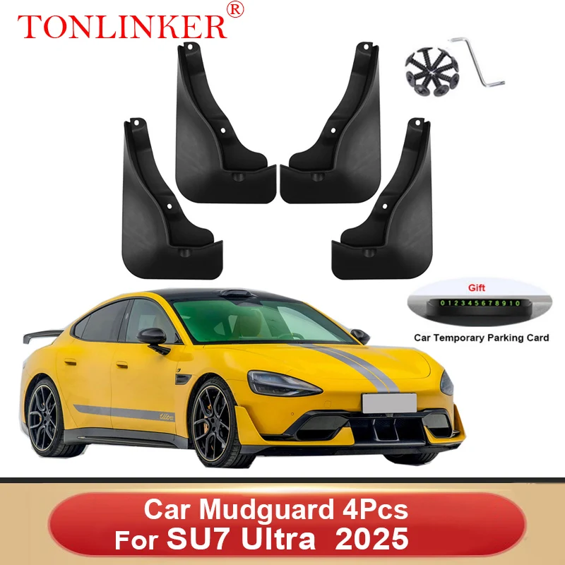 

TONLINKER Car Mudguard For SU7 Ultra 2025 SUV Mudguards Splash Guards Front Rear Fender Mudflaps 4Pcs Accessories