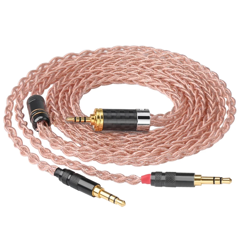 Ataudio hifi kopfhörer kabel hochwertiges 8-stand occ core 24k vergoldetes stecker headset kabel für he400i he400s ananda 4