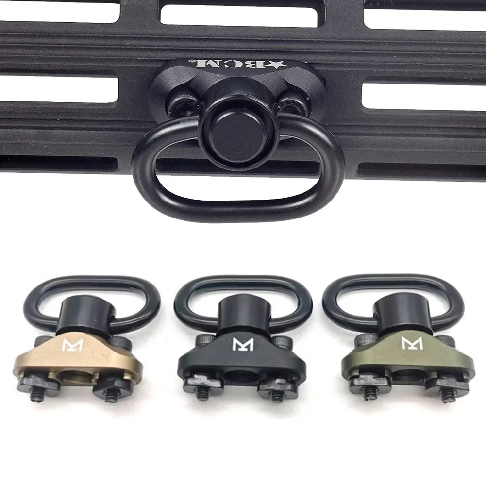 Tactical Metal BCM QD Sling Stud Mount Adapter Fit M-LOK Keymod Mount Base Swivel Strap Buckle Quick Release Button Accessories