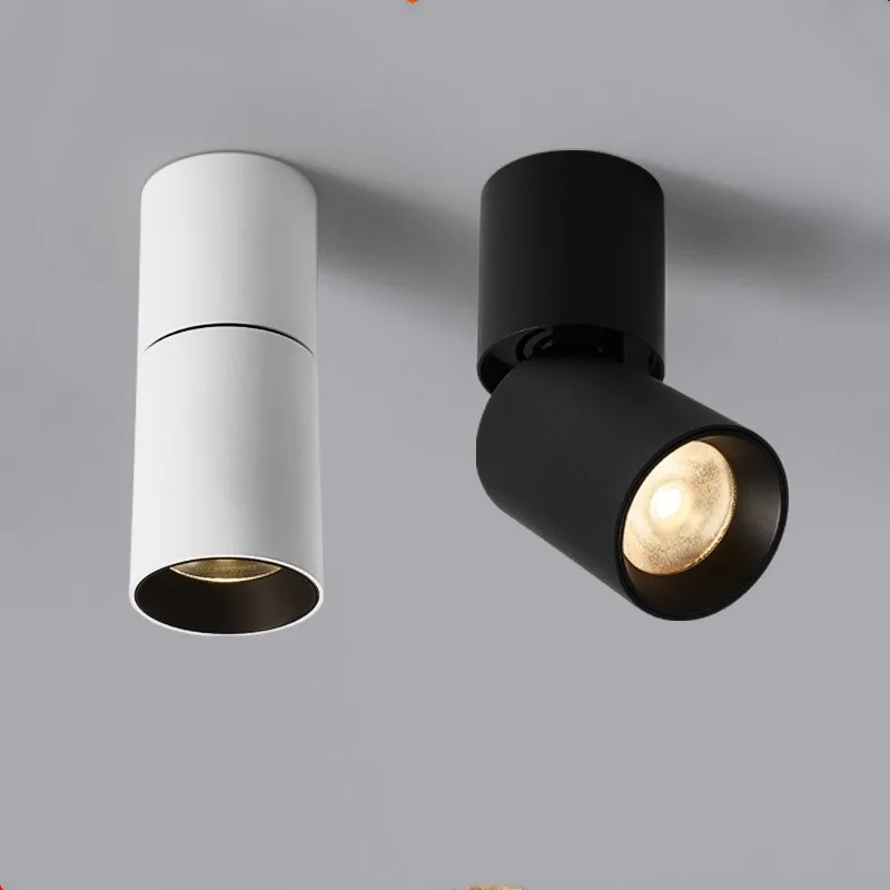 

Surface Mounted led Downlights Aluminum Ceiling Light 7W 12W COB led Spot lights For Living Room Bedroom Store LED Spotlights