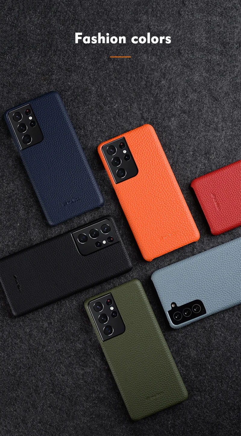 for Samsung Galaxy S24 S24 Ultra 24 Plus + 5G Cases Premium Genuine Leather Case luxury Fashion Cow Business Phone Cover