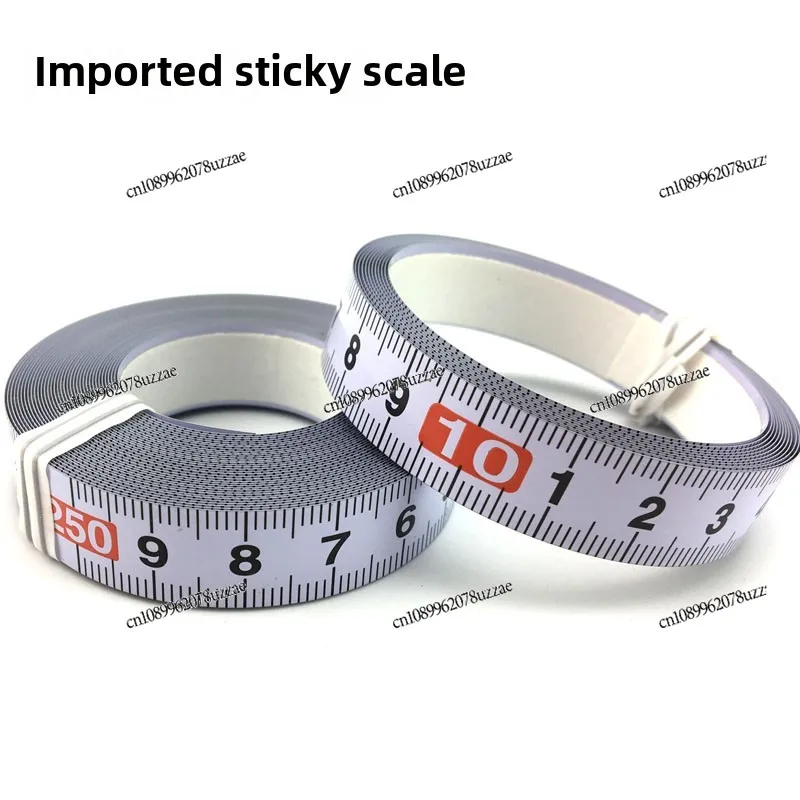 Stainless Steel Scale Sticky Ruler 1m 2m 5m Forward and Reverse Ruler, Woodworking Tools