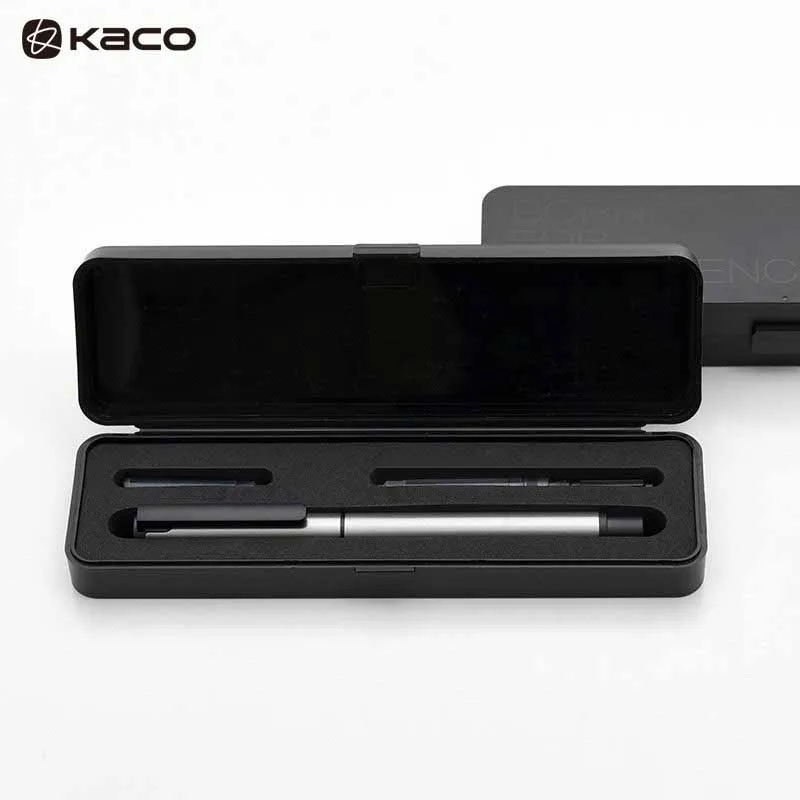 Youpin ปากกาหัว kaco ขนาด0.5มม., ปากกาเขียนตัวอักษรสำหรับฝึกหัดใช้งานในสแตนเลสสตีลสำหรับนักเรียนเหมาะสำหรับสำนักงานหรือเป็นของขวัญ