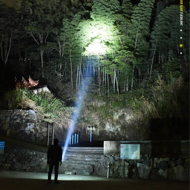 90000 Lumens Powerful Led Flashlights Rechargeable Zoom Tactical Super Bright Flashlight XHP50 XHP70 Torch 18650 26650 Battery
