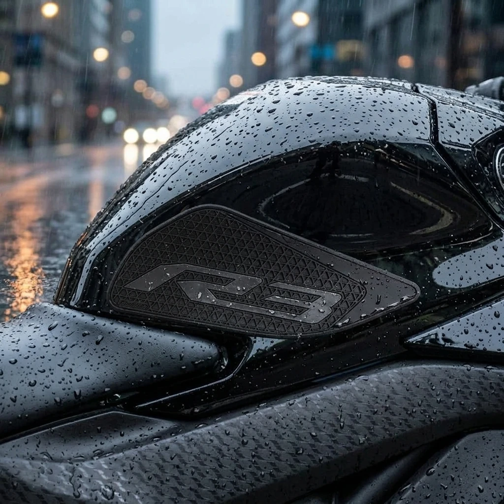 

Противоскользящие боковые накладки на бак из ПВХ для мотоцикла Yamaha R3 2019-2025, накладки на колени