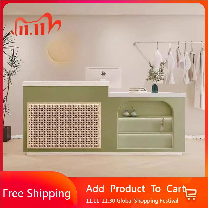 مكاتب الاستقبال الحديثة للتجميل تعرض مطعم التصميم الجمالي مكاتب الاستقبال أرفف الصالون Escritorio الأثاث العصري