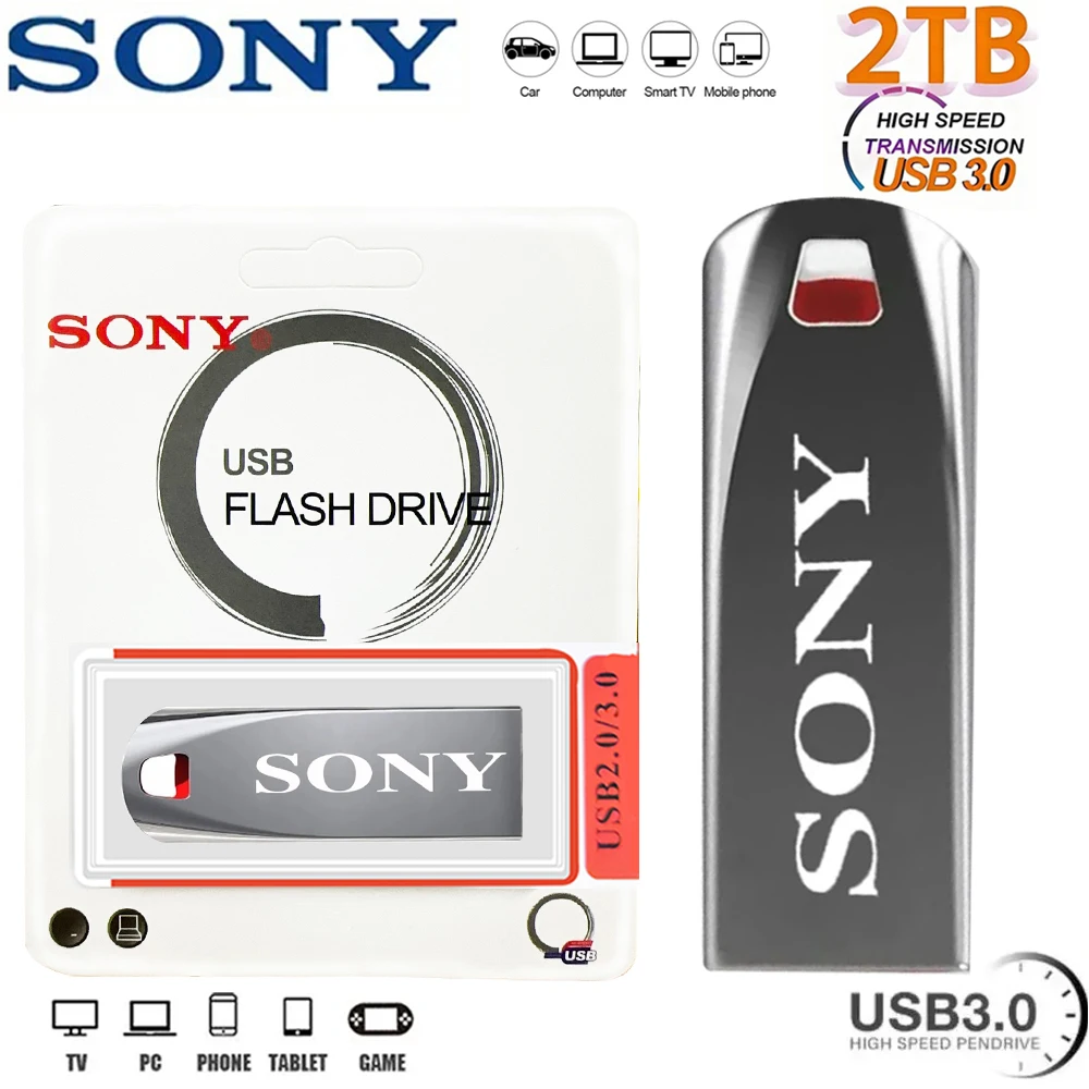 SONY 2TB USB 3.0 Pen Drive 1TB 512GB High Speed Transfer Metal SSD Pendrive Cle Portable U Disk Flash Drive Memoria Stick