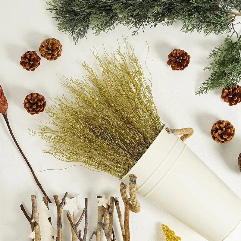 2/4 قطعة 42 سنتيمتر بريق التوت الجذعية الحلي الاصطناعي فروع لامعة لشجرة عيد الميلاد الديكور المنزل عيد الميلاد زخرفة 2025 نافيداد #5