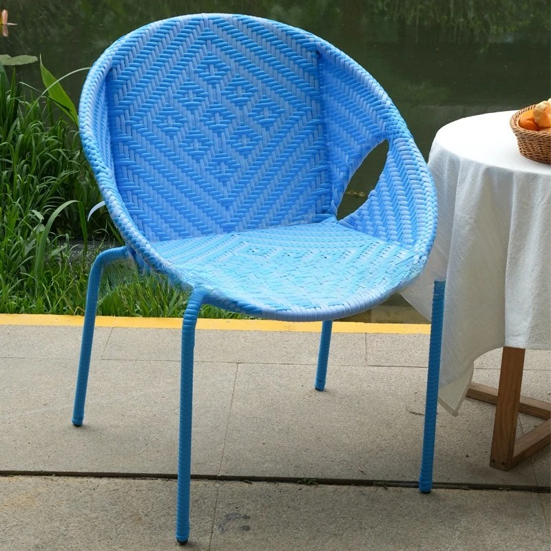 

Casual retro backrest chair B & B terrace single stool wedding with decorative armchair color waterproof
