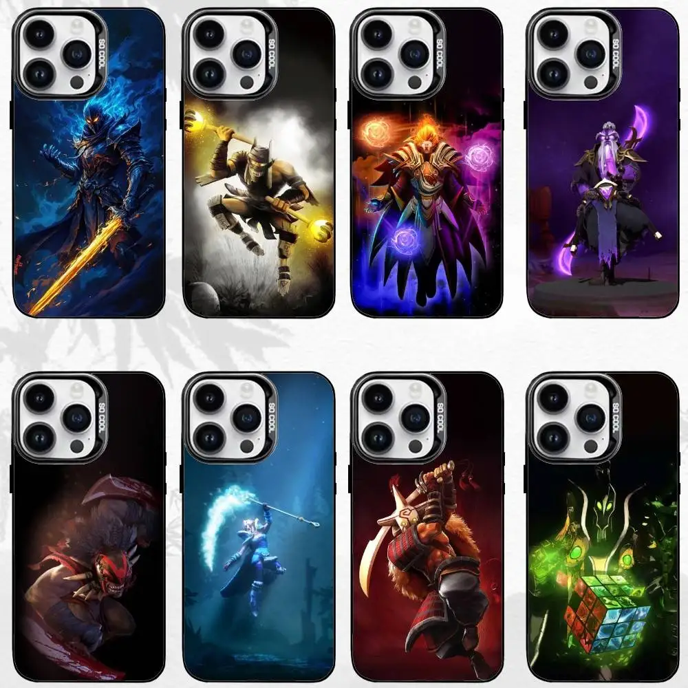 حافظة هاتف رائعة D-Dota 2 لهاتف iPhone17,16,15,14,13,12,11 Plus، Pro Max غطاء أسود غير لامع مقاوم للصدمات #1