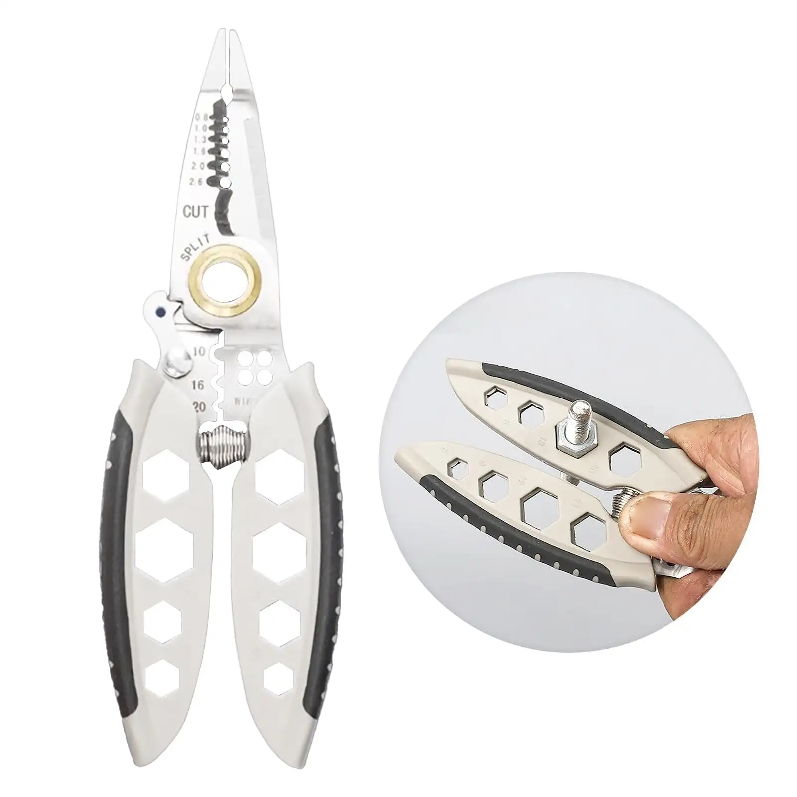 9 in 1 multifunctional electrician pliers 7-inch wire strippers Cable Stripping Crimping Striping External hex wrench Hand tools