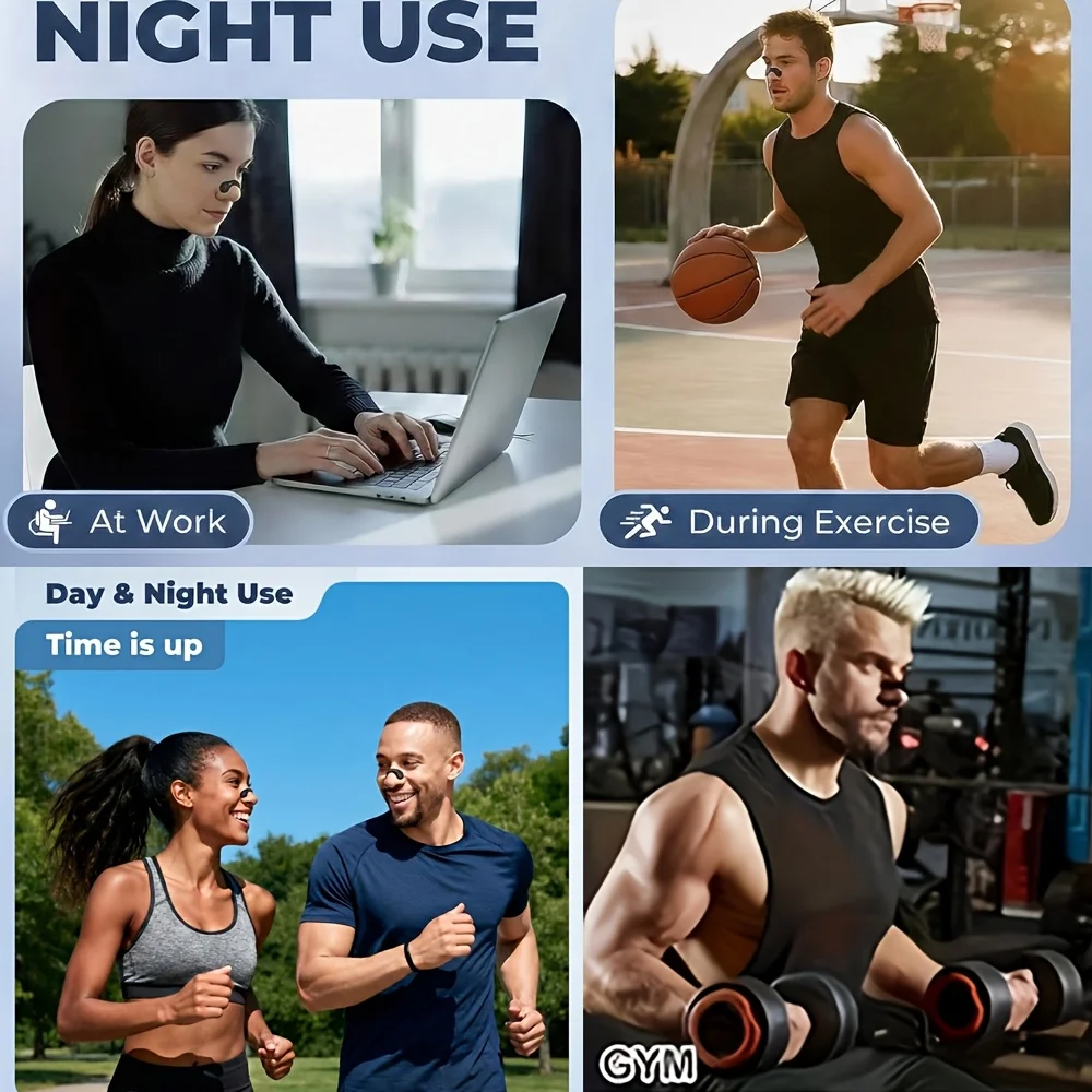 Sports Outdoor Fitness Nasal Strips, Hook and Loop Nasal Strips, Silicone Nasal Strips