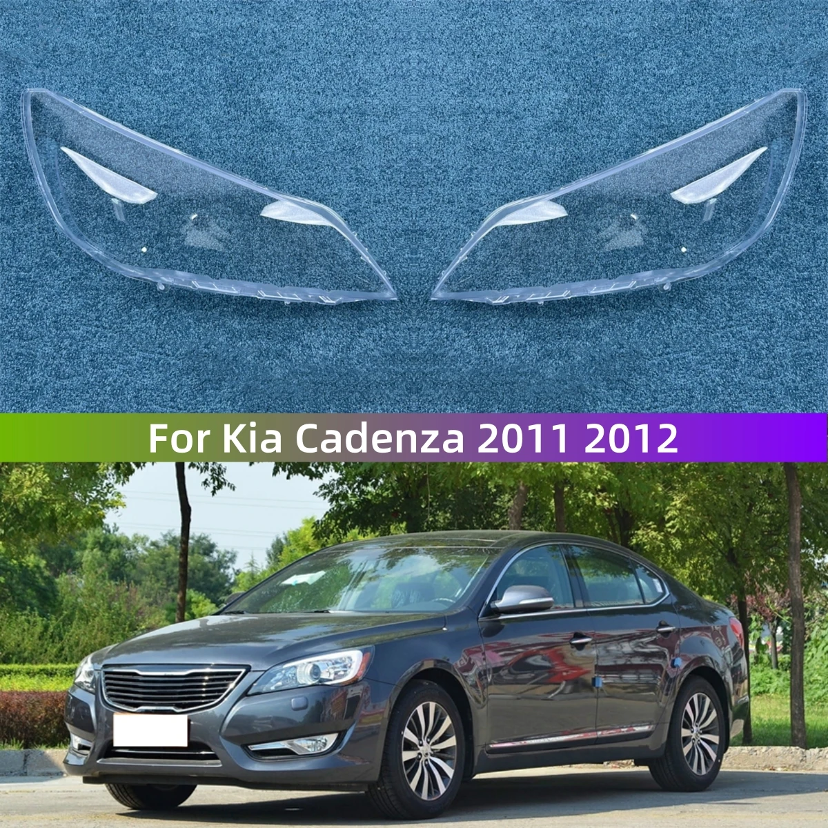 

For Kia Cadenza 2011 2012 Accessories Front Lamp Cover Glass Cover Car Front Headlight Lens Cover Lights Shell