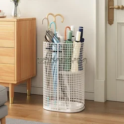 2In1 Umbrella Storage Holder Free Standing Doorstep Umbrella Drain Rack Hotel Lobby Home Walking Sticks Organizer With Drip Tray