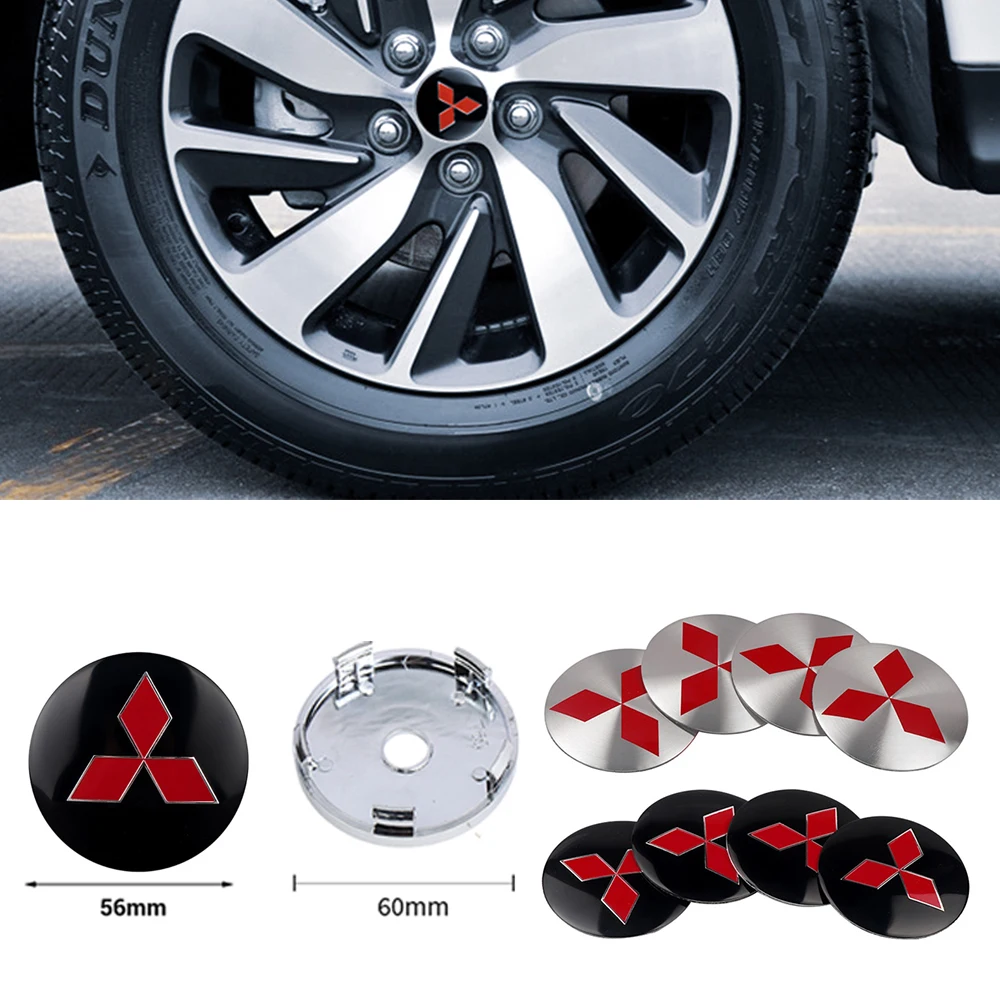 Tampas do cubo do centro da roda automática tampa do cubo do pneu emblema adesivo acessórios para mitsubishi ralliart lancer outlander asx competição