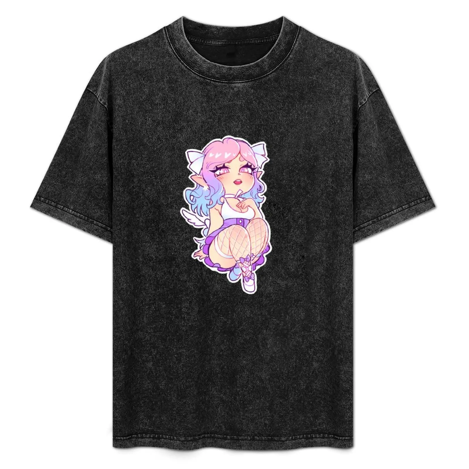 

[Pixie Willow] Official Sticker/Keyring Design - Elf Version T-Shirt Art Pattern Printed Casual Top