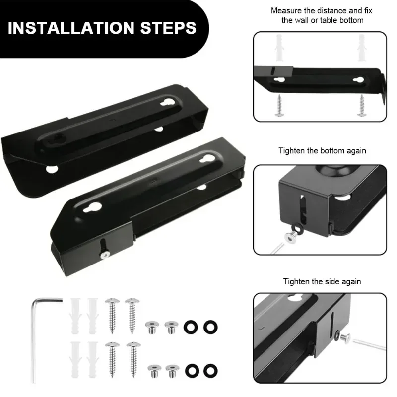 Under Desk Laptop Mount Adjustable with Screw Laptop Computer Storage Rack