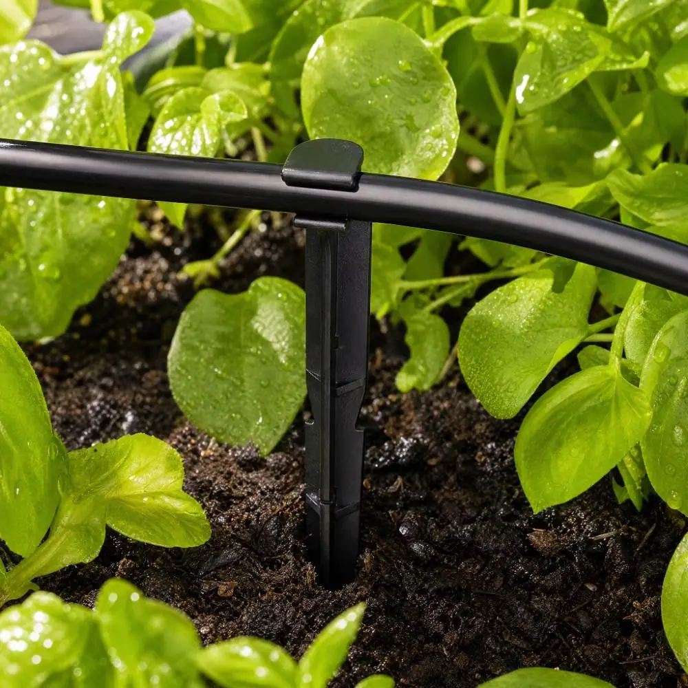 

50Pcs 14/15/16cm Drip Irrigation Stakes Heavy Duty Sturdy Support Frame Hose Stakes Improved Grip Design Durable